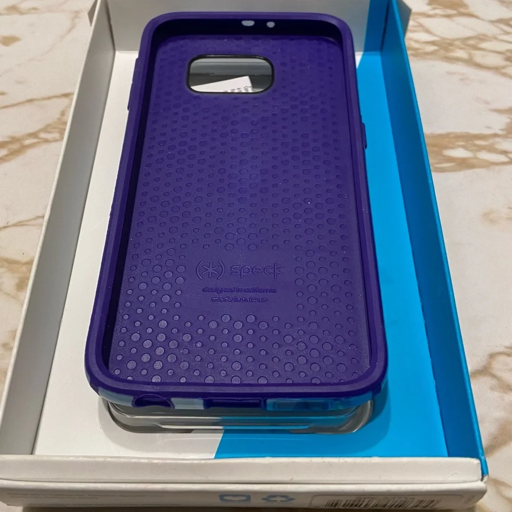 Speck Samsung Galaxy S6 Phone Case - Aquafloral White Violet Candyshell Inked